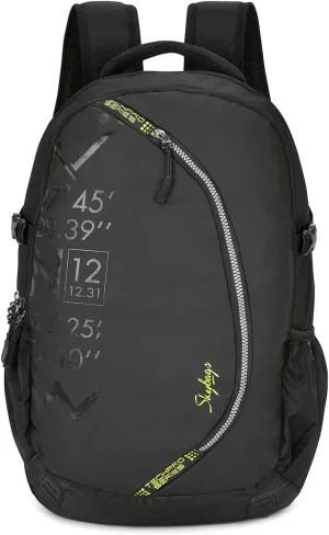 Unisex Polyester Solid Xylo Plus 01 Laptop Backpack (H) Black, Black, One Size, Casual