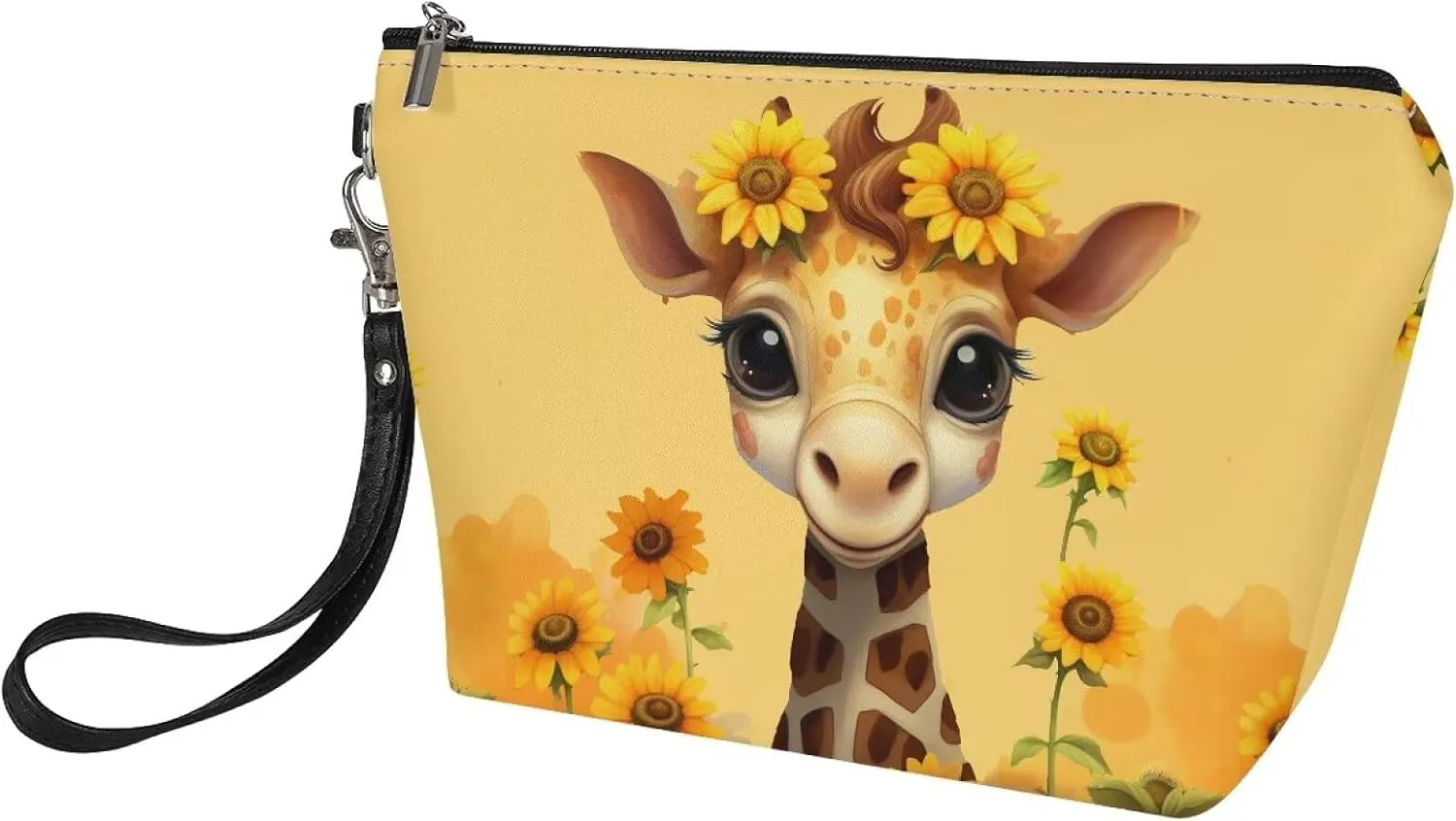 Upetstory Sunflower Giraffe Small Cosmetic Bags for Purse for Women Makeup Bag Handy Travel Toiletry Organzier Protable Storage Pouch Luggage Accessories