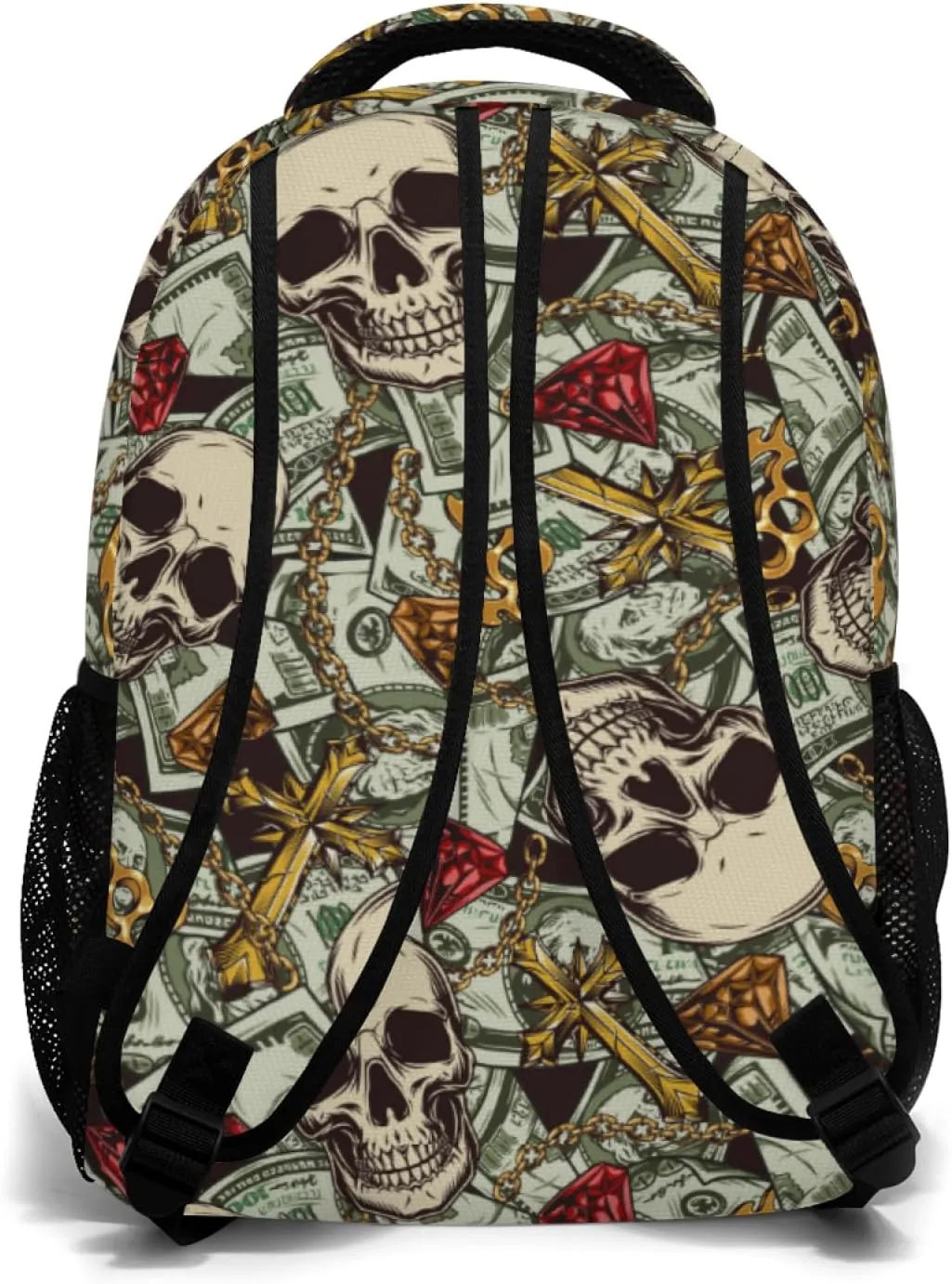 Us Bill Dollars Money Funny Backpack Book Bag Lightweight Casual Daypack for Women Men Travel Laptop 17 Inch
