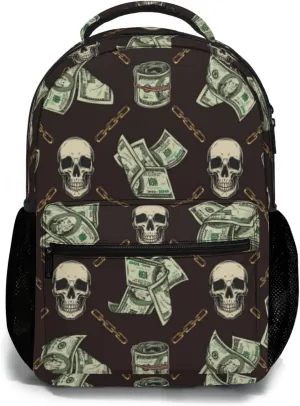 Us Bill Dollars Money Funny Backpack Book Bag Lightweight Casual Daypack for Women Men Travel Laptop 17 Inch