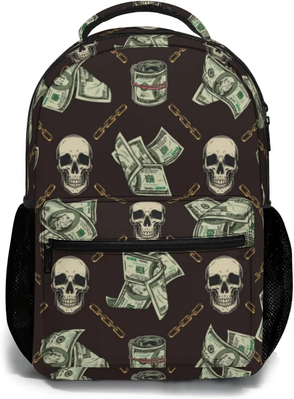 Us Bill Dollars Money Funny Backpack Book Bag Lightweight Casual Daypack for Women Men Travel Laptop 17 Inch