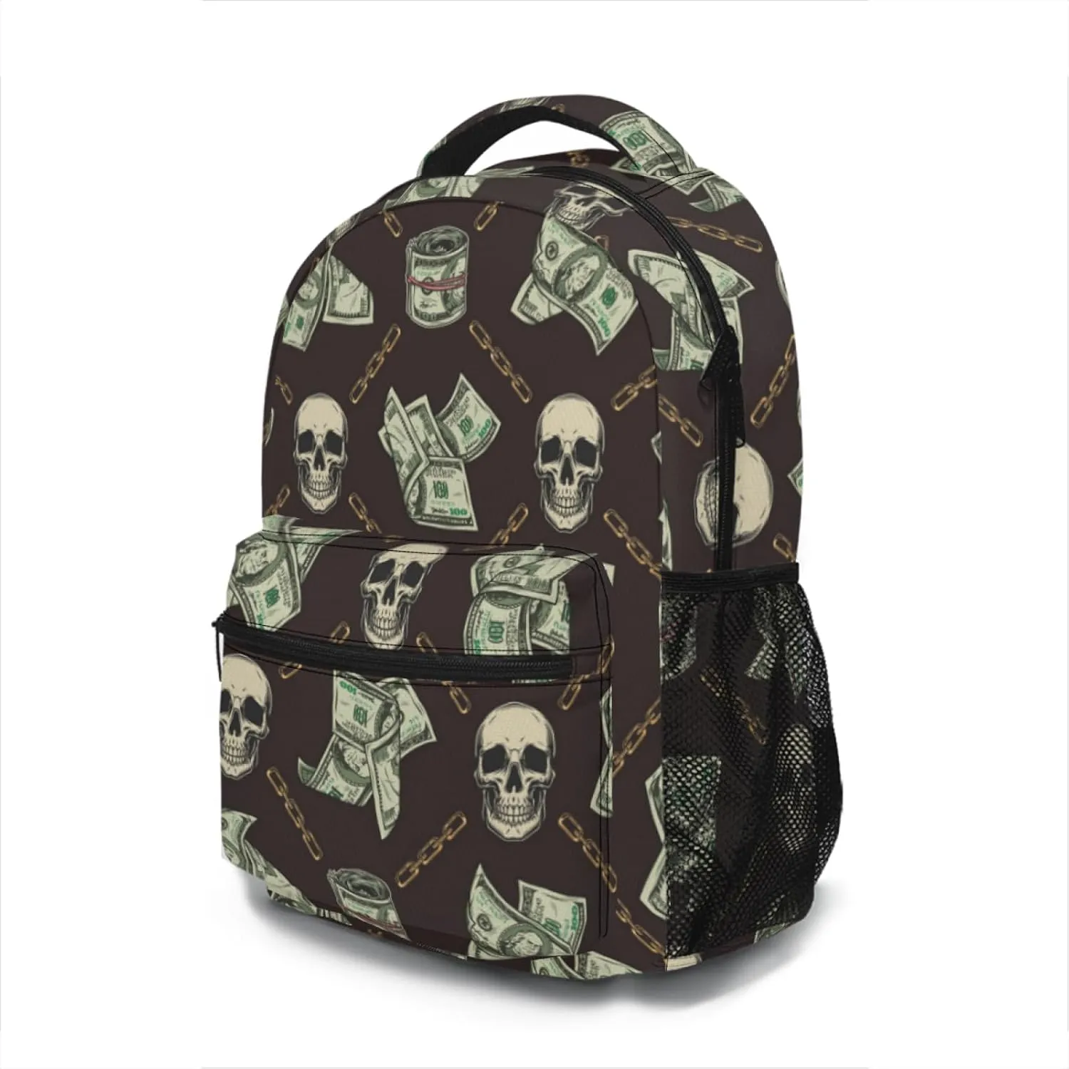 Us Bill Dollars Money Funny Backpack Book Bag Lightweight Casual Daypack for Women Men Travel Laptop 17 Inch