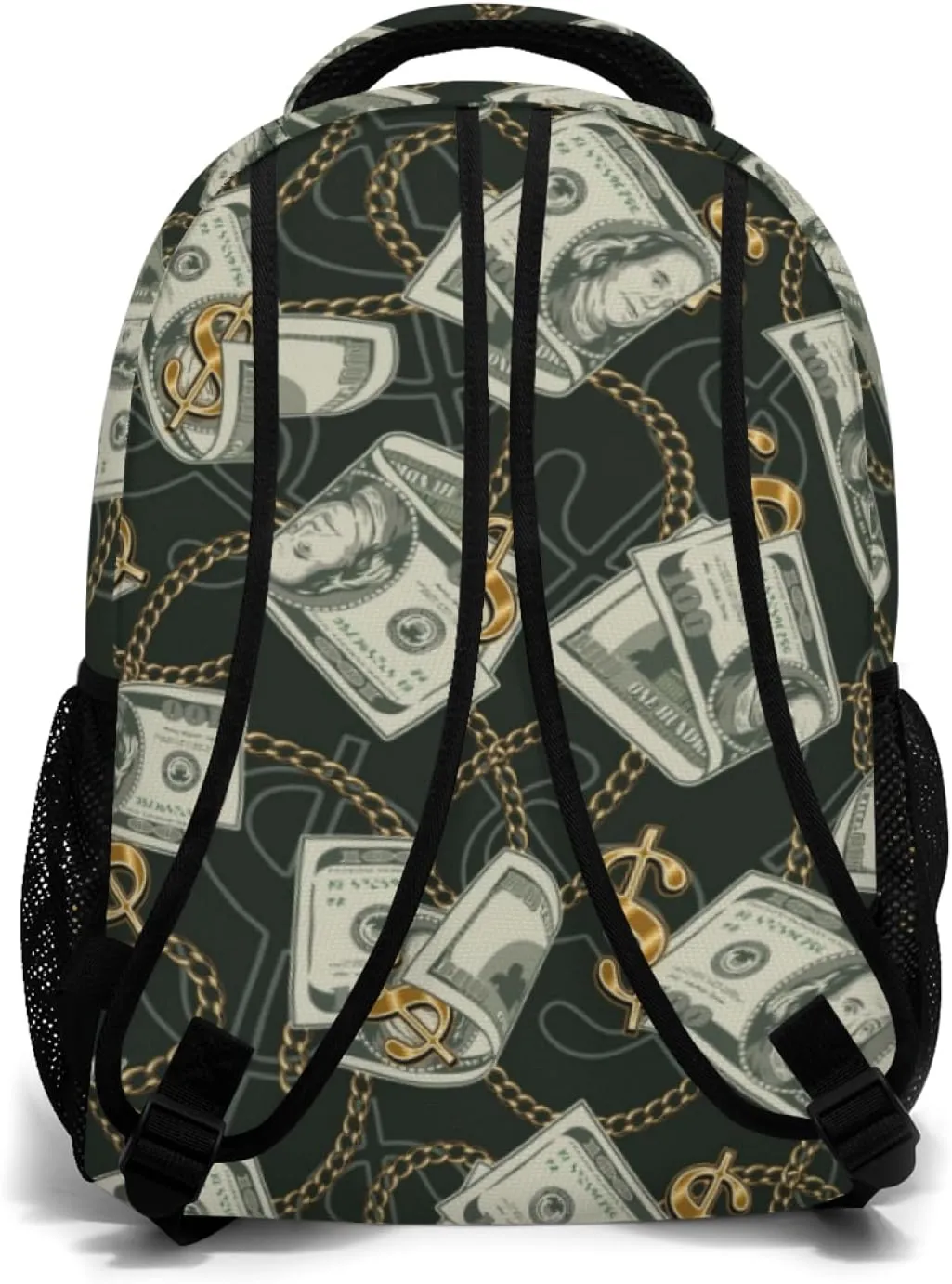 Us Bill Dollars Money Funny Backpack Book Bag Lightweight Casual Daypack for Women Men Travel Laptop 17 Inch