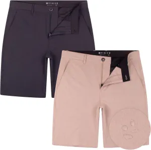 Visive Boys Hybrid Golf Shorts, Blue, Size 22-30, Modern Classic Fit, Quick Dry, 2 Pockets