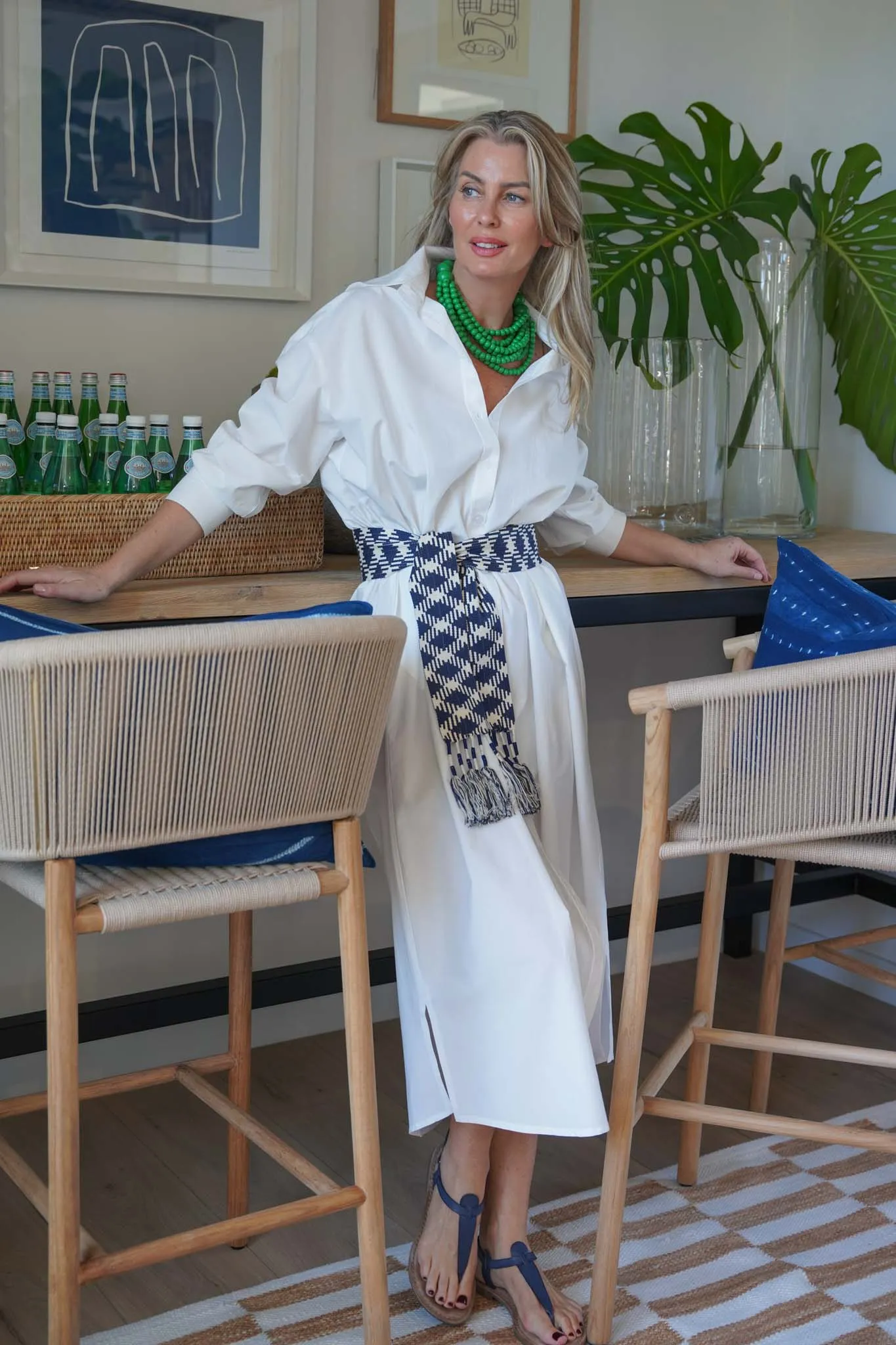 White Oversized Shirt Dress