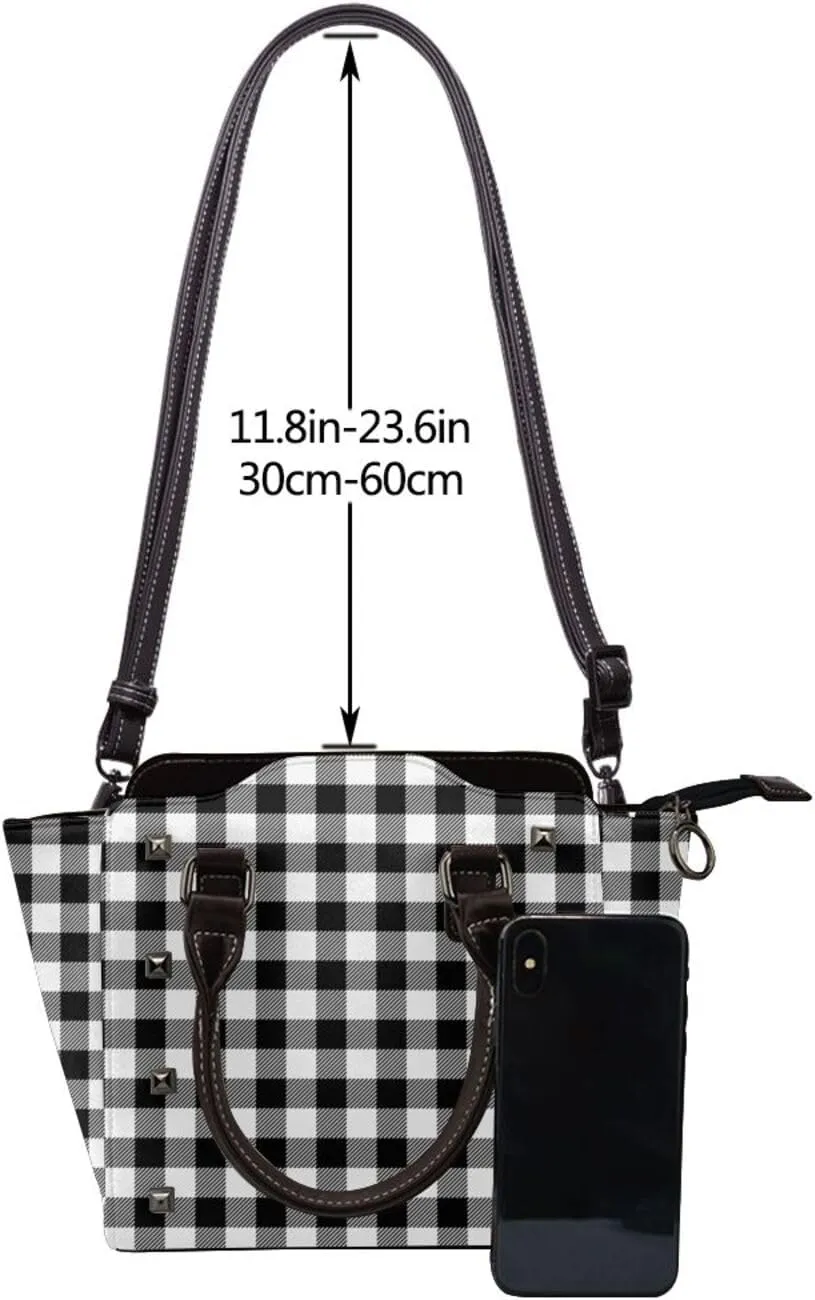 Women's Faux Leather PU Studded Tote Shoulder Bag Studded Crossbody Bags