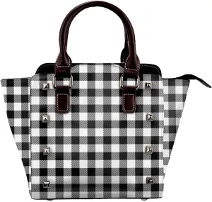 Women's Faux Leather PU Studded Tote Shoulder Bag Studded Crossbody Bags