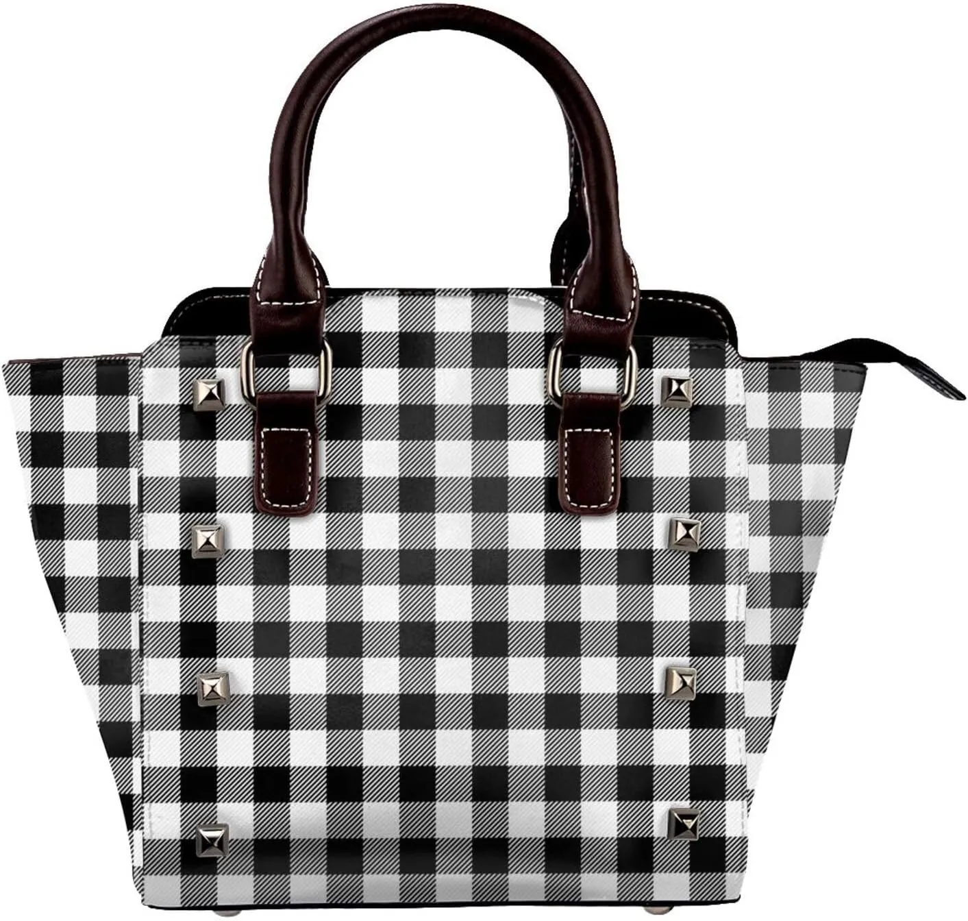 Women's Faux Leather PU Studded Tote Shoulder Bag Studded Crossbody Bags