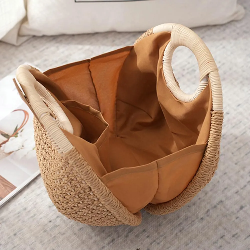 Woven Hobo Tote Bags Chic Handbag Shoulder Bag Purse Small Purse Casual Bags Large