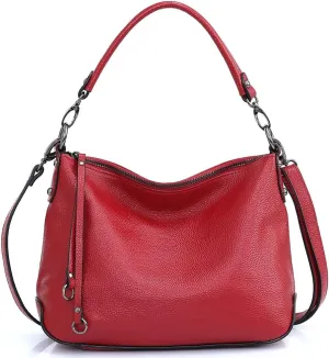 zency Genuine Leather Bags For Women Simple Classic Casual Handbag Female Hobos Vintage Commute Shoulder Tote Crossbody Bag