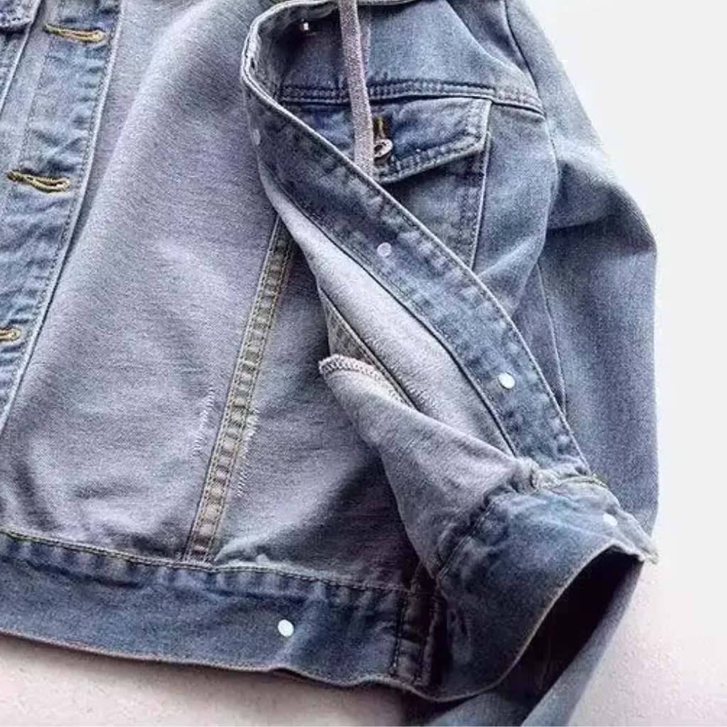 Zoe  Hooded Denim Utility Jacket