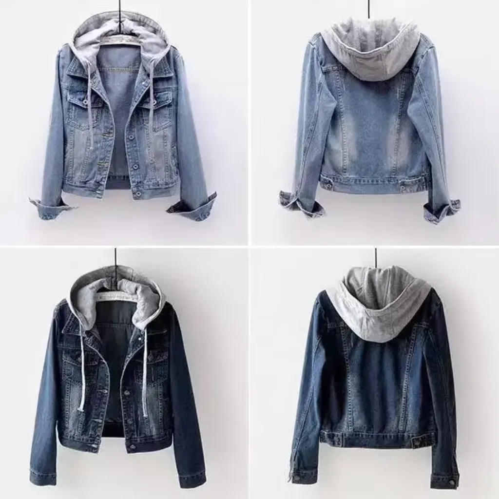 Zoe  Hooded Denim Utility Jacket