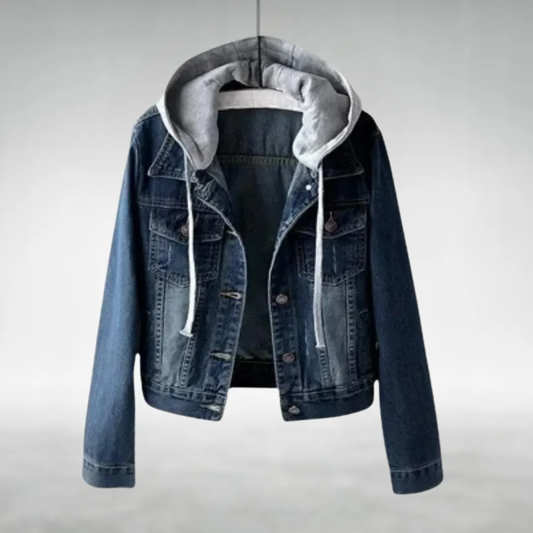 Zoe  Hooded Denim Utility Jacket